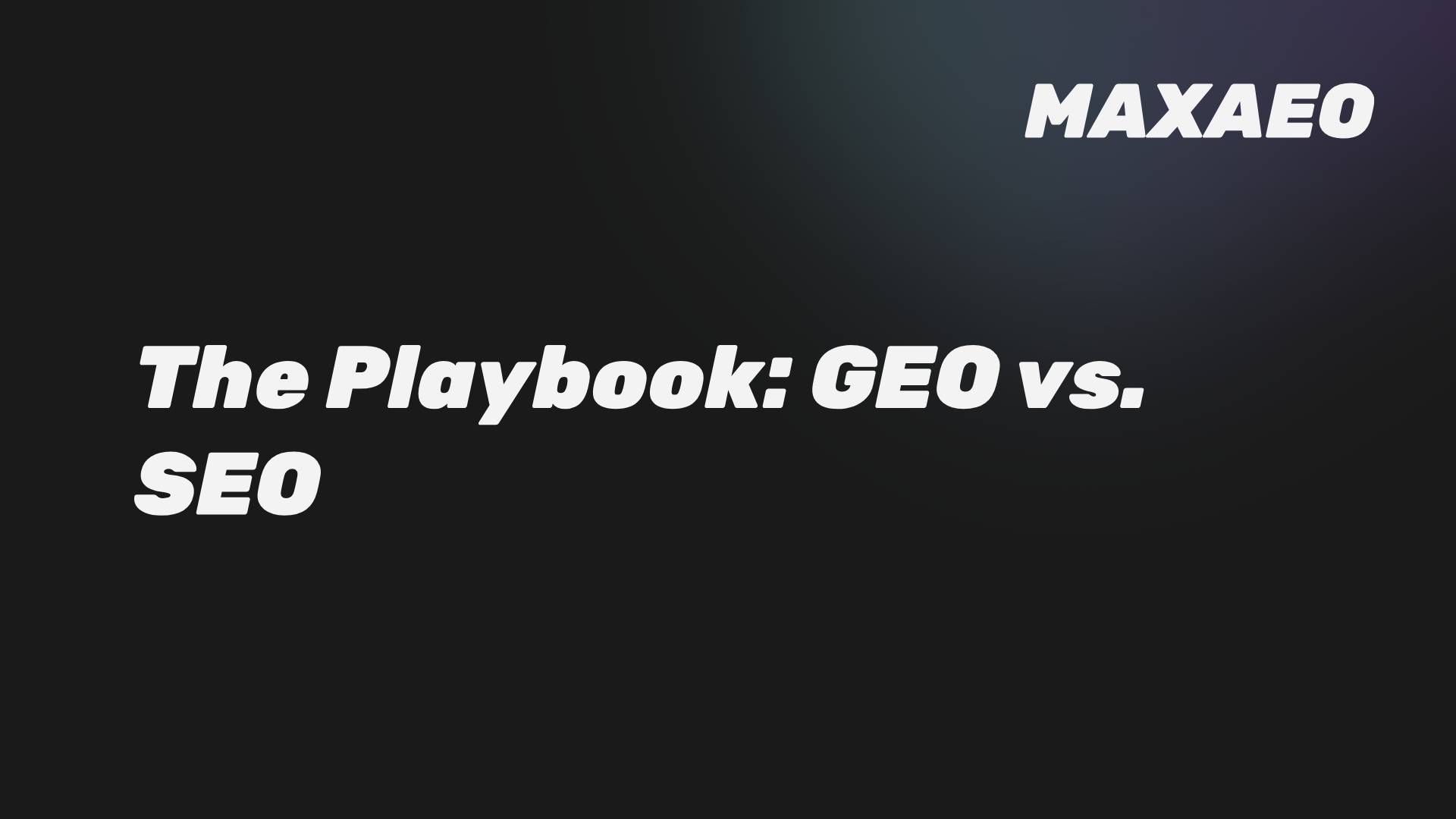 GEO vs. SEO: The New Playbook for an AI-Driven World