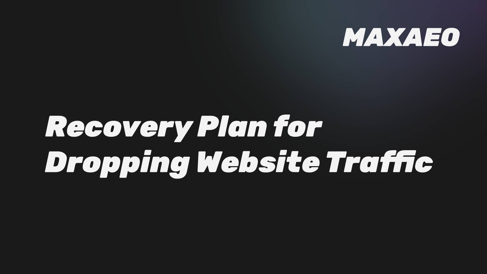 Website Traffic Down? The CMO's 3-Step AI Recovery Plan